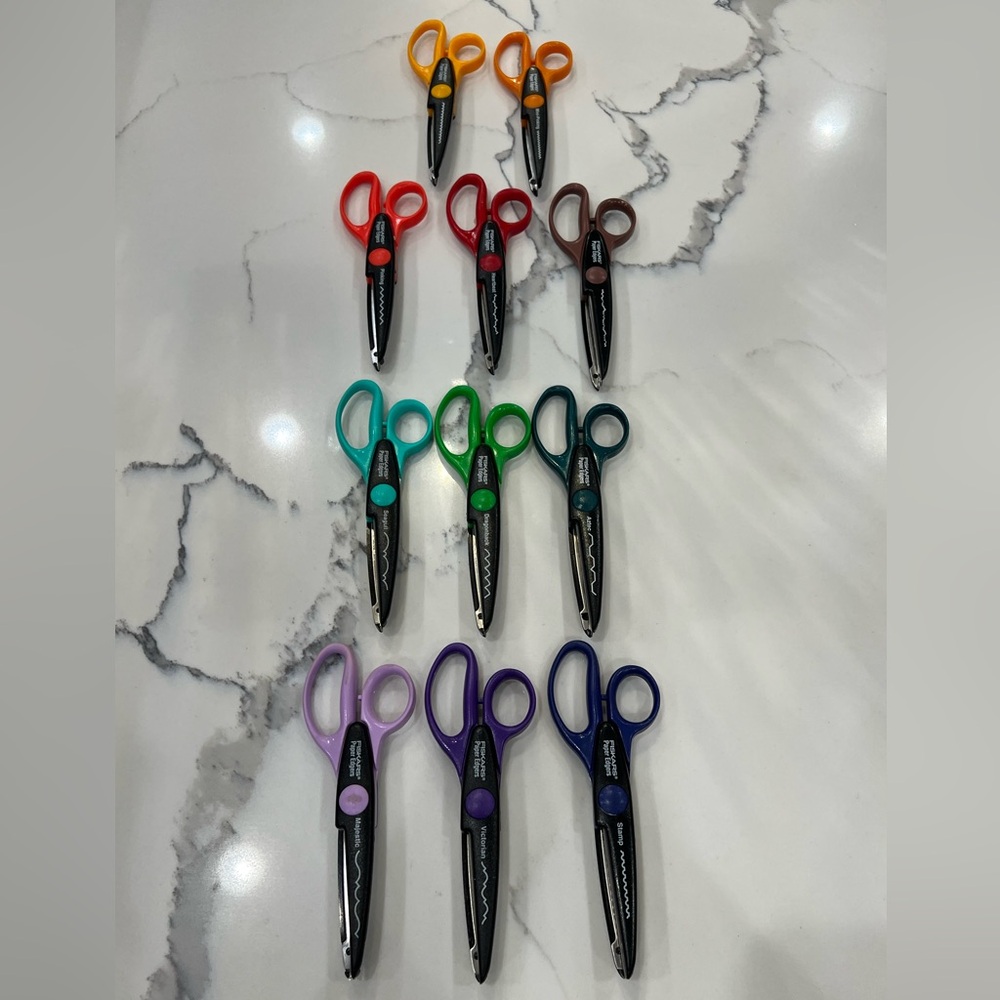 Lot of 11 Fiskars Paper Edgers Decorative Scrapbook Crafting Scissors